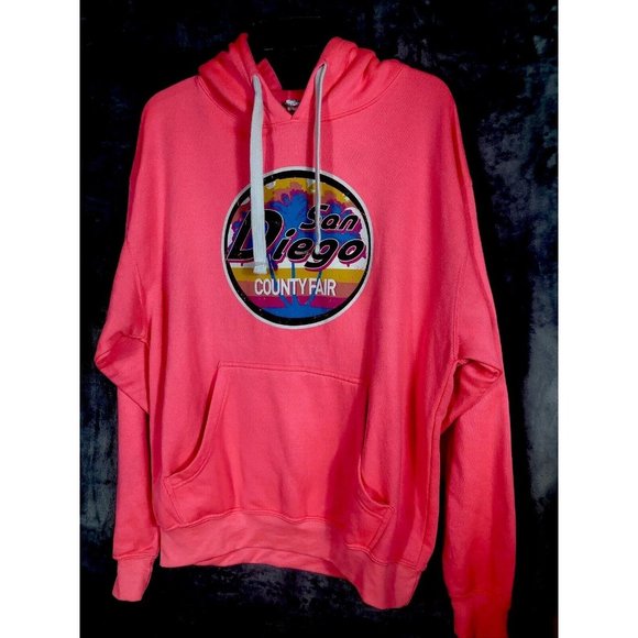 San Diego California Womens Adult Size XL Pink Pullover Hoodie Sweatshirt - Picture 1 of 8